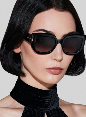 TOM FORD汤姆福特太阳镜 优雅大框墨镜适合方圆脸女士 FT1192