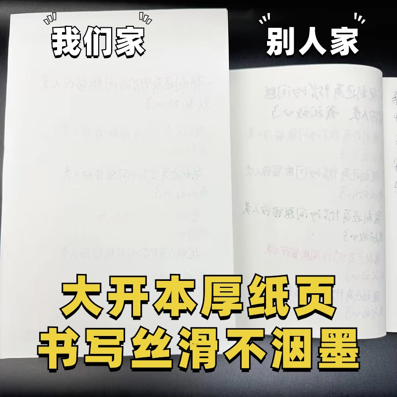 未读草稿本 超大超厚 图书用纸 书写流畅 护眼 不易渗透 超厚空白本内页 初高中大学生草稿本加厚草稿本 - 图2