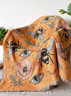 极速Bees Eyes Nordic Woven Thyrow Blankets Wall Tapestry Thr