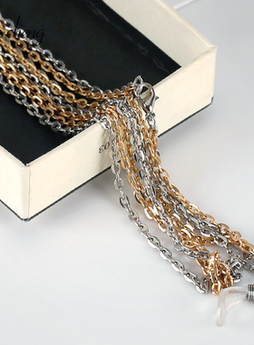 速发韩版潮太古链条挂镜墨脖防滑链条时尚复镜链子挂绳