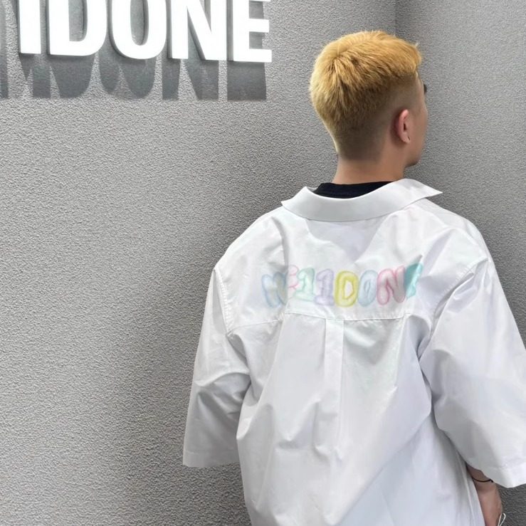 【现货】WE11DONE TRACK肖战同款长袖衬衫彩绘粉笔字母衬衣外套,淘宝优惠券,粉丝福利购,淘宝优惠卷