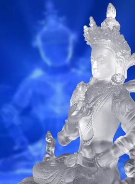 顺丰包邮金刚萨埵古法琉璃摆件高端客厅工艺品金刚杵铃新品推荐