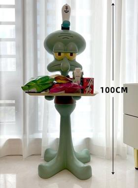 可爱治愈网红章鱼哥托 托盘落地超大摆件模型童年回忆旁客厅置物