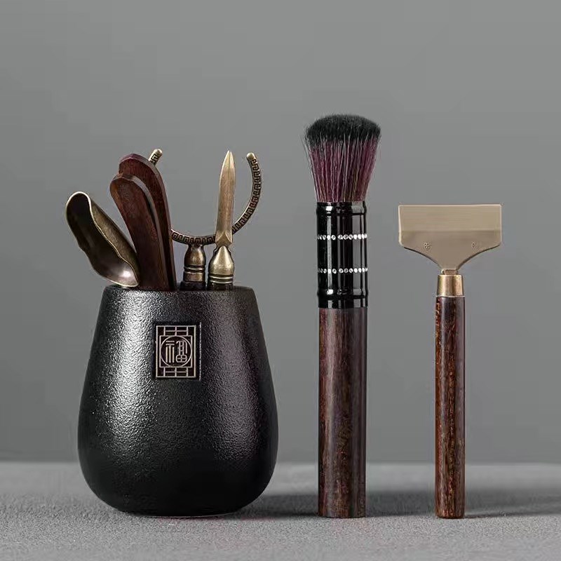 茶道六君子套装功夫茶具配件大全泡茶工具茶刀茶夹刷用品茶桌茶台 - 图0