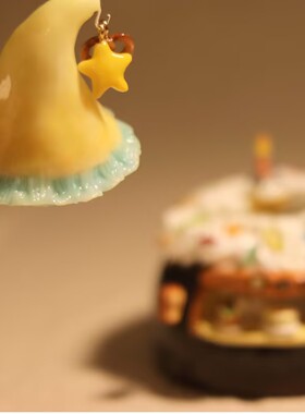 班丝贝 可爱小夜灯圣诞老人帽摆件玄关儿童房屋造景圣诞生日礼物