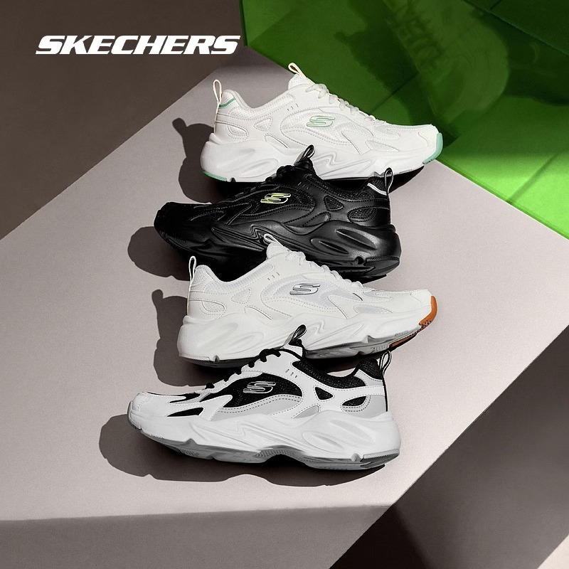 Skechers斯凯奇小白鞋老爹鞋新款男女情侣百搭轻质复古休闲运动鞋 - 图3