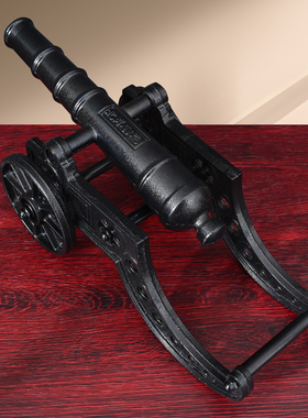 镇宅炮摆件铸铁大号大铁炮模型居家复古创意红衣大炮大门口景区炮