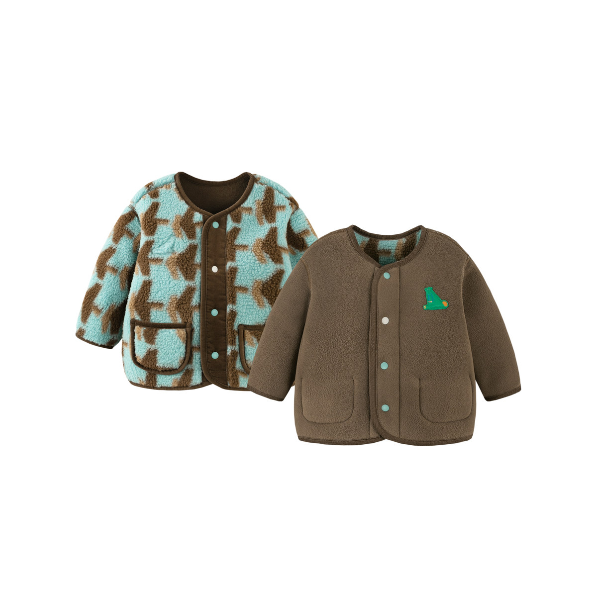 迷你巴拉巴拉男童摇粒绒外套2025秋冬新款双面绒女童宝宝加绒上衣,淘宝优惠券,粉丝福利购,淘宝优惠卷