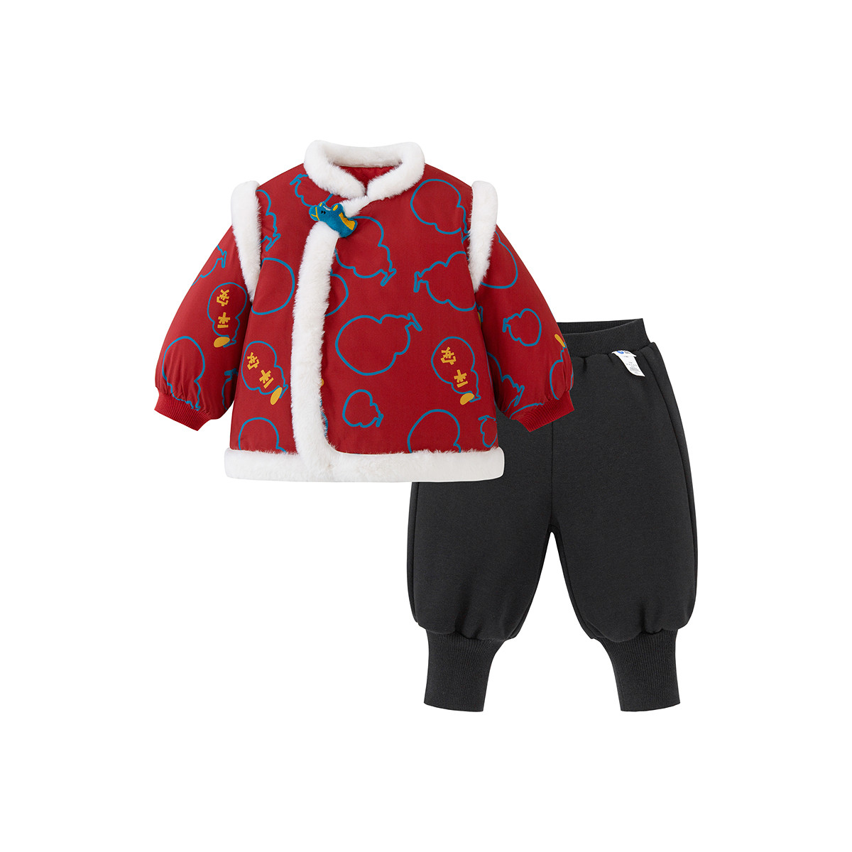 迷你巴拉巴拉男女童加绒套装儿童夹棉保暖外套长裤2026春季新款厚,淘宝优惠券,粉丝福利购,淘宝优惠卷