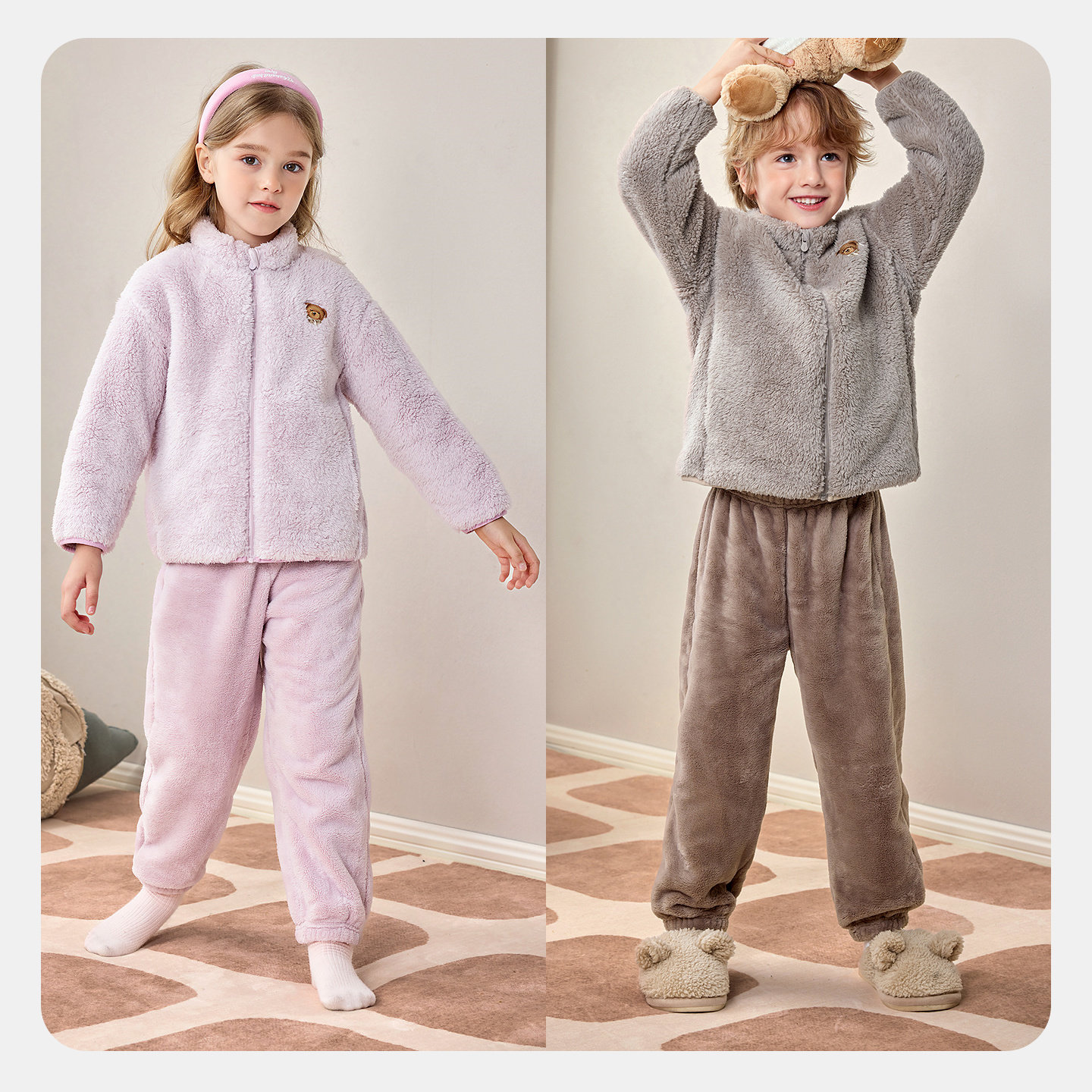 迷你巴拉巴拉儿童双面绒外套男女童摇粒绒抗静电不易起球加绒上衣,淘宝优惠券,粉丝福利购,淘宝优惠卷