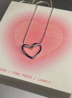 新品2022新i款小众镂空爱心项链女韩国网红简约设计日常锁骨显瘦