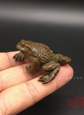 新品古玩铜器杂项 仿古包v浆金蟾铜蟾蜍摆件  茶宠小摆件铜器