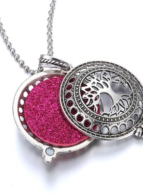 极速New Aromatherapy Diffuser NecklaGce Vintage Flower Butte
