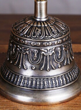 新品尼泊尔进口手工五股金刚铃杵C纯铜铃铛藏式用品居家摆件密宗