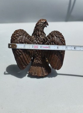 极速实心鹰大鹏展翅客厅玄关x摆件复古雄鹰镇尺茶台茶宠手把件新