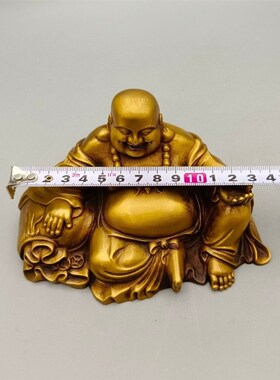 极速精品仿古弥勒佛黄铜摆件笑z佛布袋佛大肚佛铜像佛像家居摆设