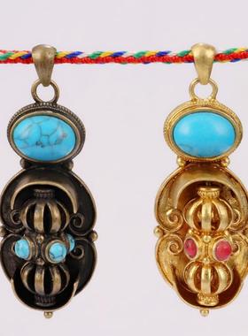 速发纯铜旋转多吉金刚杵坠吊男士护身密宗挂魔九股金刚降件杵可旋