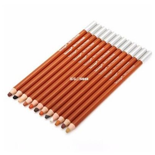极速Daincayw 12 Colors Professional Soft Pastel Pencils Wood - 图0