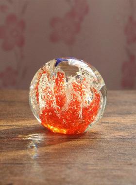 淄博琉璃珊瑚球摆件家居书桌装饰生日礼物鱼缸造景仿真工艺品镇纸