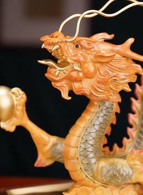 生肖铜龙摆件办公室中式龙行天下装饰龙腾四海生意兴隆开业礼品