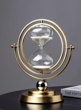 时间沙漏计时器可刻字调节高级北欧风办公室家居创意流沙装饰摆件