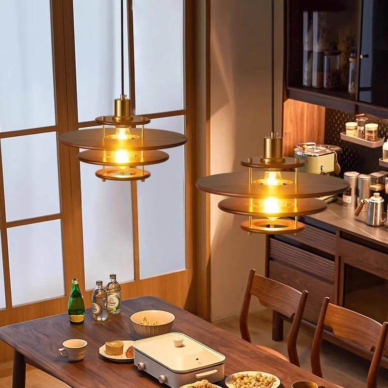中古南洋风实木飞碟餐厅PH5吊灯胡桃木复古吧台餐桌民宿茶室灯具,淘宝优惠券,粉丝福利购,淘宝优惠卷