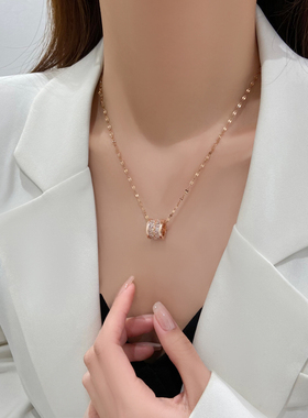 极速小蛮腰项链2022年新款潮小众设计感锁骨链女T简约网红气质吊