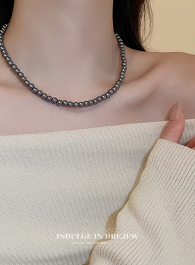 极速欧美珍珠项链女轻奢小众设计感锁骨链2023新款爆款Z毛衣颈链