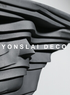 新品简约现代抽象黑色人物雕塑z摆件样板房间售楼处家居软装饰品