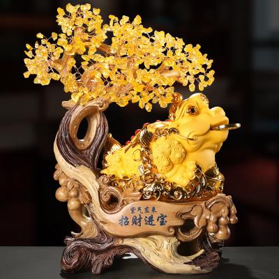 极速金蟾招财摆件水晶摇钱树店铺开业礼J品风水旺财工艺品摆件家