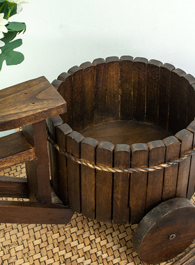 新品泰国木雕自行l车单车造型摆件创意木质工艺品家居客厅桌面装