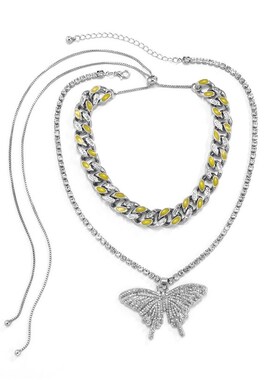 极速Jeweldry hip hop full diamond Cuban buckle chain necklac