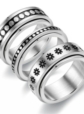 极速Anxiety Ring Figet Spinner RBings For Women & Men Stainl