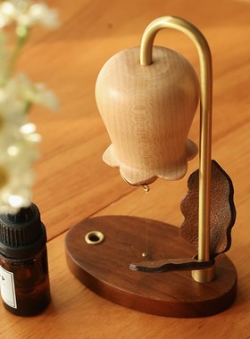 新品铃兰花与小蜜蜂n/创木工坊扩香木质情绪稳定桌面摆件乔迁礼物