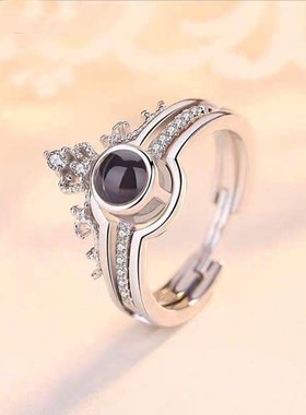 极速.100 I Love You Word Projection CoupKles Ring Couples On