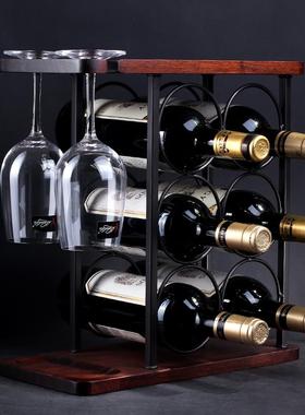 创意红酒杯架倒挂悬挂家用酒柜装饰品摆件欧式简约挂杯架高脚杯架