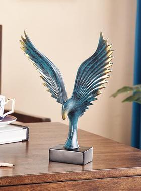 大鹏展翅北欧现代大展宏图创意简约家居摆件客厅办公室红酒柜书柜