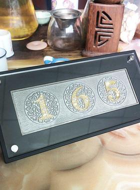 中式浮雕锡牌摆件数字锡牌客厅用桌面摆饰 独立设计165平衡牌新款