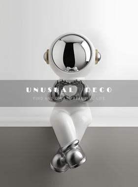 UNUSUAL 现代样板间儿童房太空宇航员主题组合摆件男孩房书桌饰品