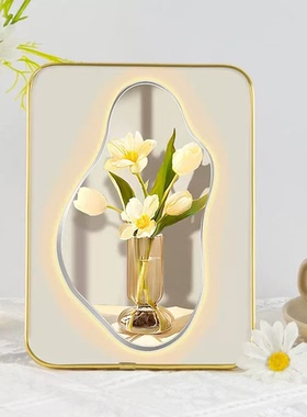 奶油风装饰画摆件桌面郁金