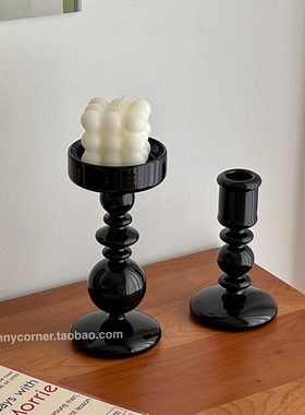速发玻璃烛台摆件轻奢高家档居饰品客厅桌面高级摆装饰感设
