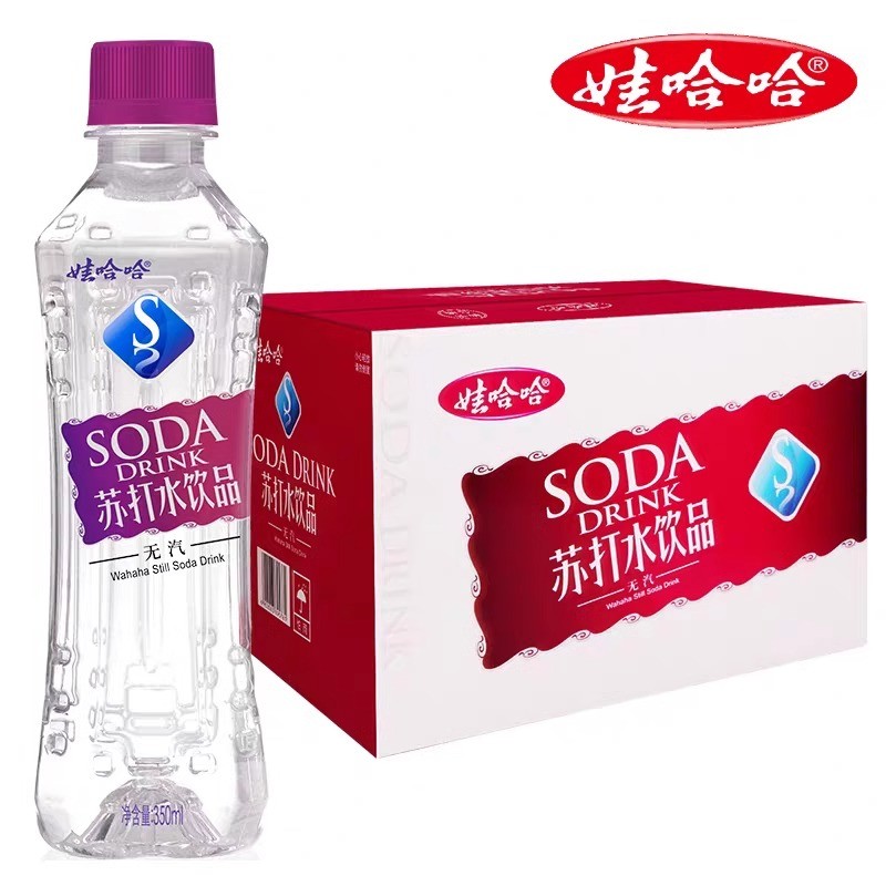 娃哈哈苏打水350ml*24瓶整箱饮料微甜弱碱性无汽0糖0卡夏日饮料-图3