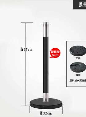 礼宾杆迎宾柱圆球不锈钢一米线隔离带酒店挂绳护栏杆迎宾杆红绒布