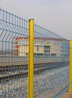 桃型柱护栏网围墙护栏小区别墅双边丝护栏铁丝网围栏机场防护隔离