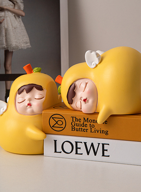 速发可爱分梨抱鸭梨男桌面客厅装饰治癒系摆件抱生情侣生日礼物