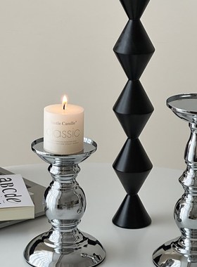 速发法式烛台高件轻奢家居间品客厅桌面摆级感装饰样板饰酒柜摆设