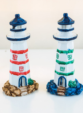 速发风格小号迷你灯性海洋家居饰品海军风搁件摆板壁橱个塔摆设