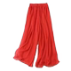 Spicy Girl Gang Versatile High Waisted Eight-Point Double Layer Wide Leg Pants