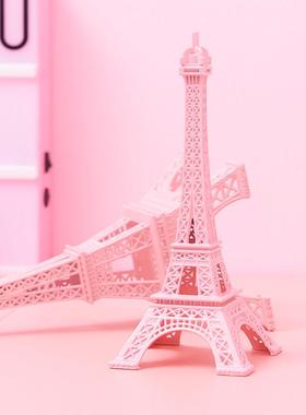 少女心粉色巴黎埃菲尔铁塔家居创意装饰品摆件ins风拍摄摆拍道具