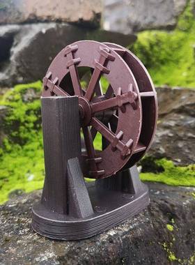 塑料水车小转轮风水轮园艺假山流水喷泉水族鱼池金鱼摆件小瀑布